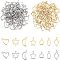 304 Stainless Steel Pendants, Mixed Shapes, Golden & Stainless Steel Color, 140pcs/box