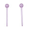 Plastic Tiny Ball Stud Earrings, Post Earrings for Women, Plum, 14x2.5mm, Pin: 0.9mm