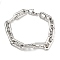 304 Stainless Steel Link Chain Bracelets, Stainless Steel Color, 8-5/8 inch(22cm)