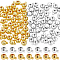 100Pcs 2 Colors Brass Crimp Beads, Long-Lasting Plated, Round, Mixed Color, 5x3.5x3.5mm, Hole: 0.9mm, 50pcs/color