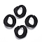 Spray Painted CCB Plastic Linking Rings, Quick Link Connectors, For Jewelry Curb Chains Making, Oval Twist, Black, 23x22.5x9mm, Inner Diameter: 10x13mm