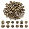 60Pcs 6 Styles Tibetan Style European Beads, Large Hole Beads, Barrel/Column/Column, Antique Bronze, 8.5~11.5x7~8mm, Hole: 4~6mm, 10pcs/style