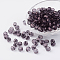 Transparent Acrylic Beads, Clear Faceted Round, Black, 6mm, Hole: 1.5mm, about 4300pcs/500g