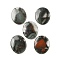 Natural Africa Bloodstone Cabochons, Flat Oval, 44.5~45x37.5~38x6~7mm
