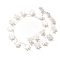 Natural White Shell Beads, Snowflake, Top Drilled, Creamy White, 11.5x10x2mm, Hole: 0.7mm