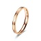 201 Stainless Steel Finger Rings, Ring with Letter, Rose Gold, US Size 10(19.8mm)