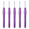 TPR Handle Aluminum Crochet Hook Needles, Mixed Color, 140x13.5mm, Pin: 5mm, 5pcs/set