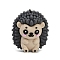 Silicone Beads, Hedgehog, Gray, 27.5x24x20.5mm, Hole: 2mm