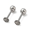 304 Stainless Steel Stud Earring Findings, Stainless Steel Color, 13x4mm, Pin: 1mm