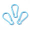 Aluminum Rock Climbing Carabiners, Key Clasps, Light Sky Blue, 46x22.5x4.5mm, Inner Diameter: 39x16mm