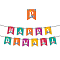 Diwali Theme Paper Flag Banners, for Party Decoration, Word Happy Diwali, Mixed Color, 69~150x4.5~120x0.3~2mm