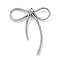 Tibetan Style Alloy Pendants, Bowknot Charms, Antique Silver, 44x36x5mm, Hole: 1.4mm