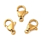 Ion Plating(IP) 304 Stainless Steel Lobster Claw Clasps, Parrot Trigger Clasps, Real 18K Gold Plated, 10x6x3mm, Hole: 1.2mm