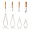 Tool Sets, with Alloy Bent-leg Caliper Clay Sculpture Ceramic Measuring Tools and Stainless Steel Round Punch Sketching Art Tools, Platinum, 10.16cm