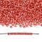 TOHO Demi Round Seed Beads, Japanese Seed Beads, Inside Colours, (779) Inside Color AB Crystal/Salmon Lined, 11/0, 2.2x0.9mm, about 8666pcs/50g