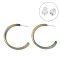 Hypoallergenic Bioceramics Zirconia Ceramic Stud Earrings, No Fading and Nickel Free, C-Shaped, Pale Goldenrod, 30x2.5mm