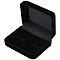 Flocking Cufflinks Boxes, Jewelry Display Wedding Packaging Storage Case Organizer, Rectangle, Black, 7.6x6x3cm