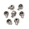 304 Stainless Steel Crimp Beads, Round, Stainless Steel Color, 4.5x2.5x3.5mm, Hole: 2mm