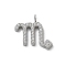 304 Stainless Steel Micro Pave Cubic Zirconia Charms, Constellation, Scorpio, 13.5x14.5x2mm, Hole: 1.8mm