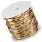 10M Imitation Leather Cord, Flat, Gold, 2x1mm