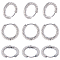 24Pcs 303 Stainless Steel Textured Hoop Earrings for Women, with 316 Earring Pins, Stainless Steel Color, 15~15.5x2.5mm