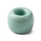 Ceramic Toothbrush Base, Mini Porcelain Toothbrush Holder, Bathroom Accessories, Rondelle, Medium Aquamarine, 42x30~31mm, Inner Diameter: 17mm