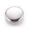 Tarnish Resistant 316 Stainless Steel Locket Pendants, Flat Round, Stainless Steel Color, 36x32x6mm, Hole: 2.3mm