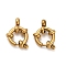 304 Stainless Steel Spring Ring Clasps, Golden, 14.5x10.5x3.8mm, Hole: 3mm & 5mm
