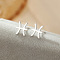 925 Sterling Silver Stud Earrings, Silver, Pisces, 10x10mm