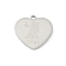 201 Stainless Steel Pendants, Heart with 12 Constellations Charms, Virgo, 17.5x18x1mm, Hole: 1.4mm