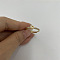 Brass Micro Pave Clear Cubic Zirconia Finger Rings, Real 14K Gold Plated, Letter O, Inner Diameter: 20mm