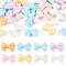 27Pcs Opaque Acrylic Beads, Bowknot, AB Color Plated, Mixed Color, 21x31x11mm, Hole: 2.7mm, about 135pcs/500g