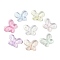 Transparent Acrylic Beads, with Glitter, Butterfly, Mixed Color, 15x20x4.5mm, Hole: 1.8mm
