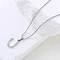 Stainless Steel Alphabet Pendant Necklaces for Women, Stainless Steel Color, Letter U