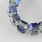 Electroplate Glass Bead Strands, Faceted, Cube, Midnight Blue, 6x6x6mm, Hole: 1mm, about 100pcs/strand, 21.6 inch