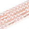 Baking Painted Transparent Glass Beads Strands, Round, Two Tone, Misty Rose, 6~6.5mm, Hole: 1mm