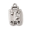 304 Stainless Steel Pendants, Luggage Case Charm, Stainless Steel Color, 17.5x10x5mm, Hole: 1.4mm