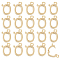 20Pcs Brass Fold Over Clasps, Oval, Real 18K Gold Plated, 12.5x2.5x8.5mm, Hole: 1.4mm