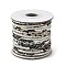 Leopard Printed Round Imitation Leather Cords, for Clothes, Shoes Making, White, 3mm, about 10.94 Yards(10m)/Roll