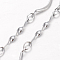 Tarnish Resistant 201 Stainless Steel Necklaces, Stainless Steel Color, 17.1 inch(43.5cm)