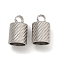 Tarnish Resistant 304 Stainless Steel Cord Ends, Column, Stainless Steel Color, 10x6mm, Hole: 2mm, Inner Diameter: 5mm