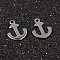 Non-Tarnish Anchor 304 Stainless Steel Charms, Stainless Steel Color, 12x9x1mm, Hole: 1mm