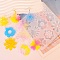 Flower DIY Pendant Silicone Molds, Resin Casting Molds, for UV Resin, Epoxy Resin Craft Making, WhiteSmoke, 133x131x4.5mm, Hole: 2mm, Inner Diameter: 32~48.5x36~46mm