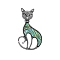 Creative Abalone Shell Cat Brooch, Brooch Pin Clothing Accessories, Silver, 47x27mm