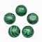 Synthetic Malachite Cabochons, Flat Round, 16x6mm