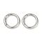 Alloy Spring Gate Clasps, Long-Lasting Plated, Rack Plating, Platinum, 24.5x4.5mm