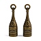 Tibetan Style Alloy Pendants, Bottle of Wine, Antique Bronze, 27x8mm, Hole: 1.8mm, about 523pcs/1000g
