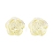 Transparent Acrylic Beads, Rose, Champagne Yellow, 17.5x18x6.5mm, Hole: 1.6mm