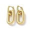 Ion Plating(IP) 304 Stainless Steel Hoop Earrings, Oval, Golden, 37x4.5mm