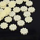 DIY Creamy White Flower Acrylic Pearl Cabochons X-MACR-F015-22-1